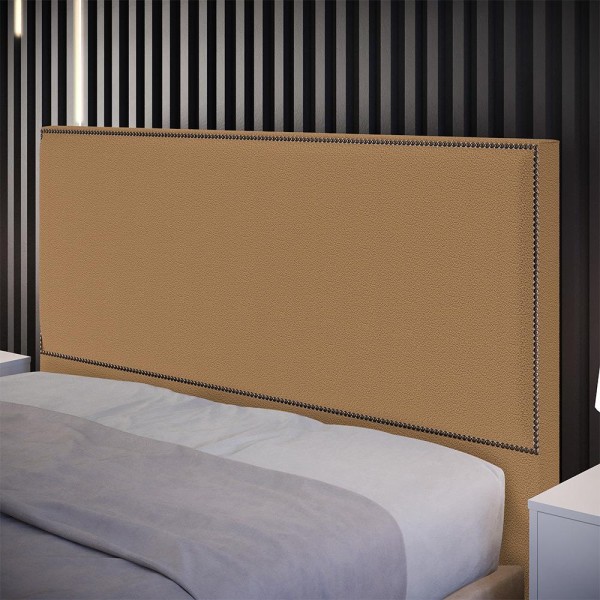 Encontraproduto.com.br - Cabeceira Box Casal Com Tachas 160 Cm Vicenza L02 Bouclê Mostarda