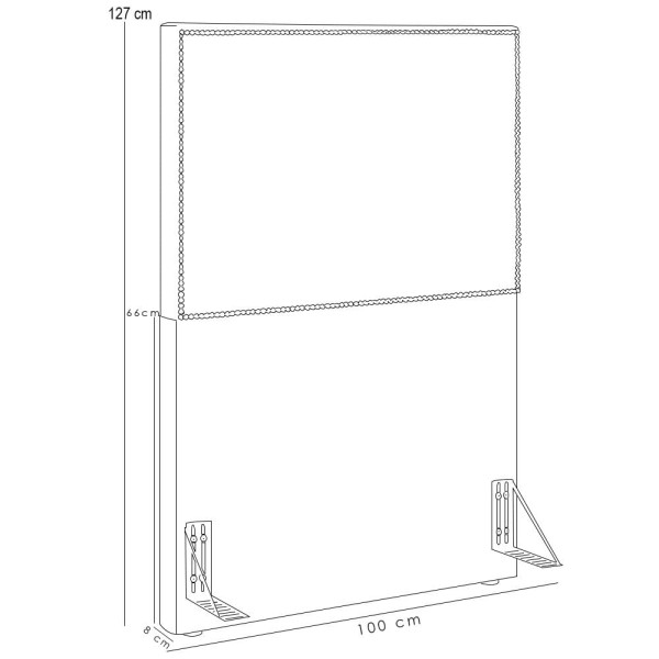 Encontraproduto.com.br - Cabeceira Cama Box Solteiro Com Tachas 100 Cm Vicenza L02 Bouclê Mostarda