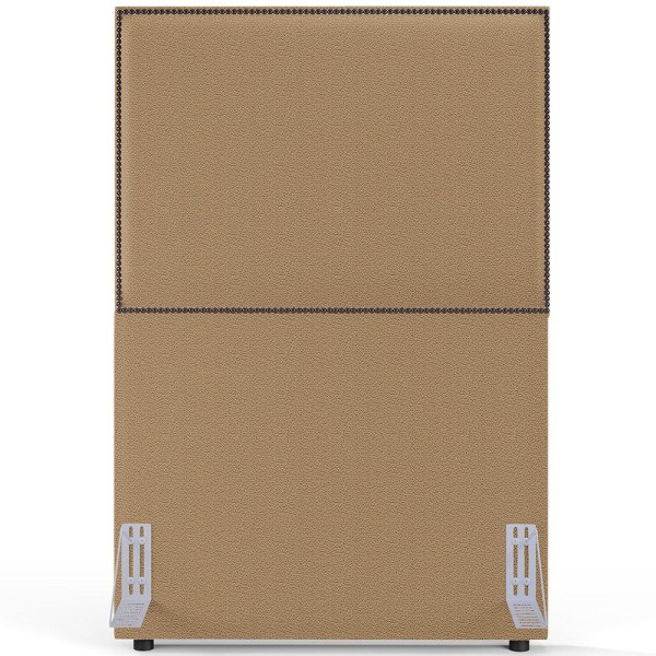 Encontraproduto.com.br - Cabeceira Cama Box Solteiro Com Tachas 100 Cm Vicenza L02 Bouclê Mostarda