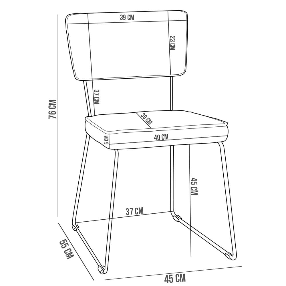 Encontraproduto.com.br - Kit 08 Cadeiras Decorativa Estofada Para Sala De Jantar Base Em Aço Allana L02 Bouclê Mostarda