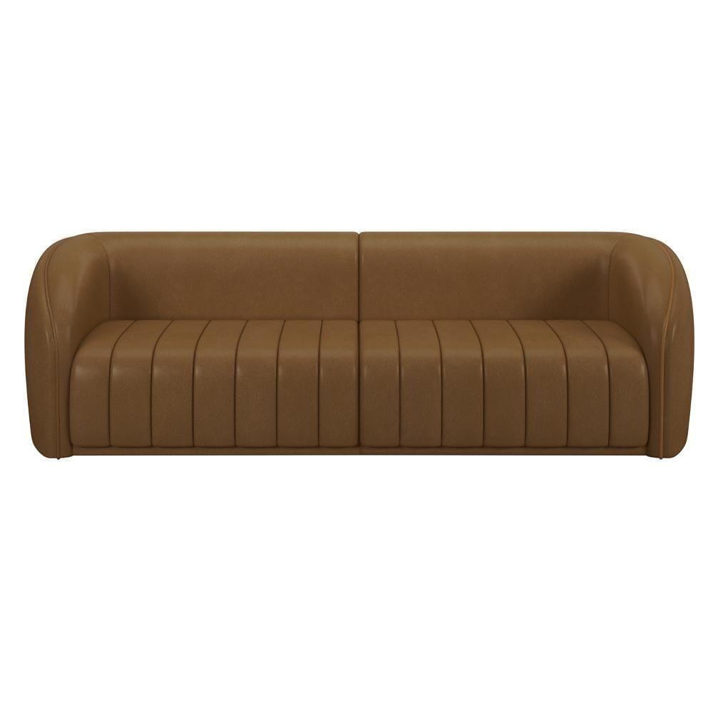 Encontraproduto.com.br - Kit Sofá 05 Lugares Para Sala 332 cm com 02 Poltronas Lazio M03 Couríssimo Whisky - Lyam Decor