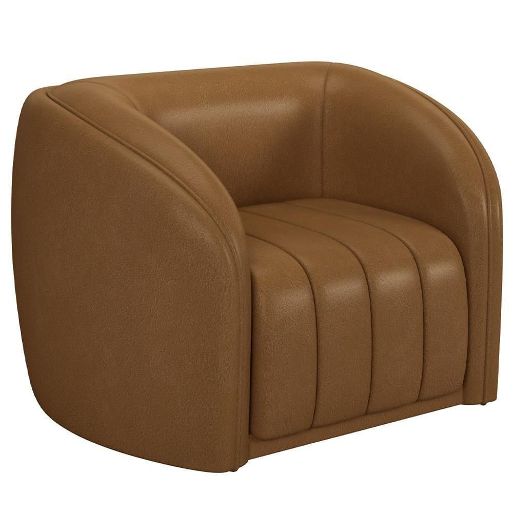 Encontraproduto.com.br - Kit Sofá 05 Lugares Para Sala 332 cm com 02 Poltronas Lazio M03 Couríssimo Whisky - Lyam Decor
