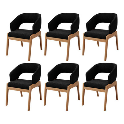 Kit 02 Cadeiras De Jantar E Estar Living Estofada Lince L02 Suede Azul Marinho