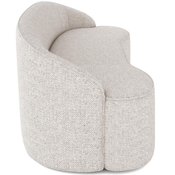 Encontraproduto.com.br - Sofá 3 Lugares Curvo Sala Estar Lótus Linho Cru 180cm D-461