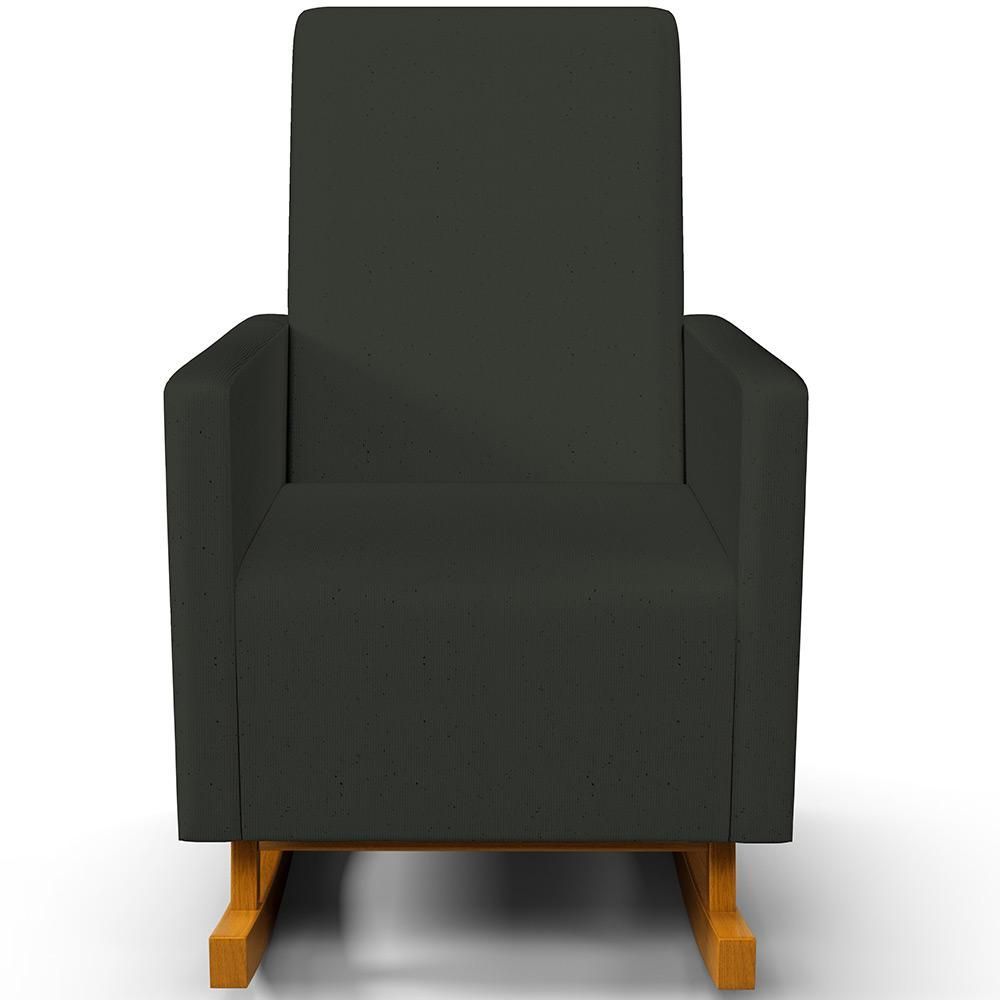 Encontraproduto.com.br - Poltrona De Amamentação Com Balanço E Puff Ravena W01 Linho Verde Musgo - Lyam Decor