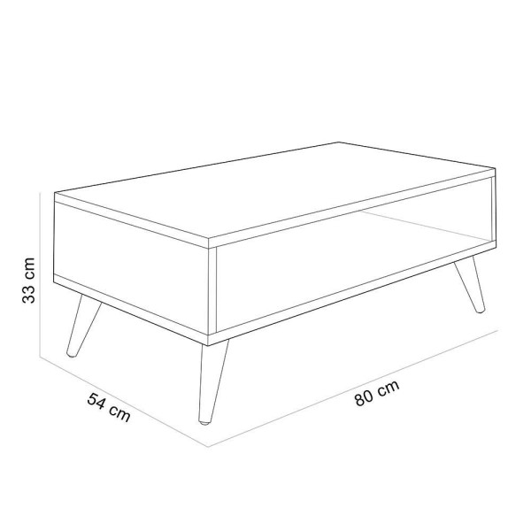 Encontraproduto.com.br - Kit Aparador Com Mesa De Centro Mônaco Pés Palito L03 Branco