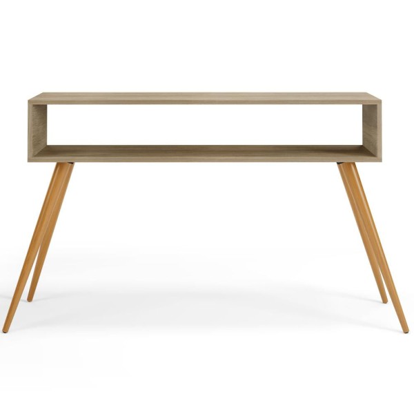 Encontraproduto.com.br - Kit Aparador Com Mesa De Centro Mônaco Pés Palito L03 Castanho
