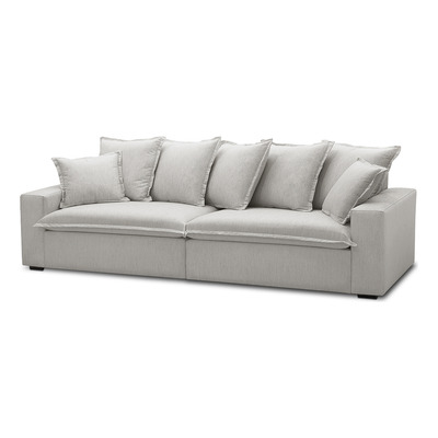 Sofá 3 Lugares Para Sala de Estar Living 220cm Arbane L06 Linho Mescla - Lyam Decor