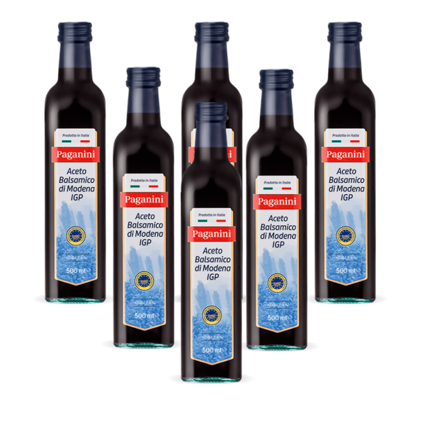 Encontraproduto.com.br - Kit 6 Vinagres Balsâmico Italiano Paganini 500ml