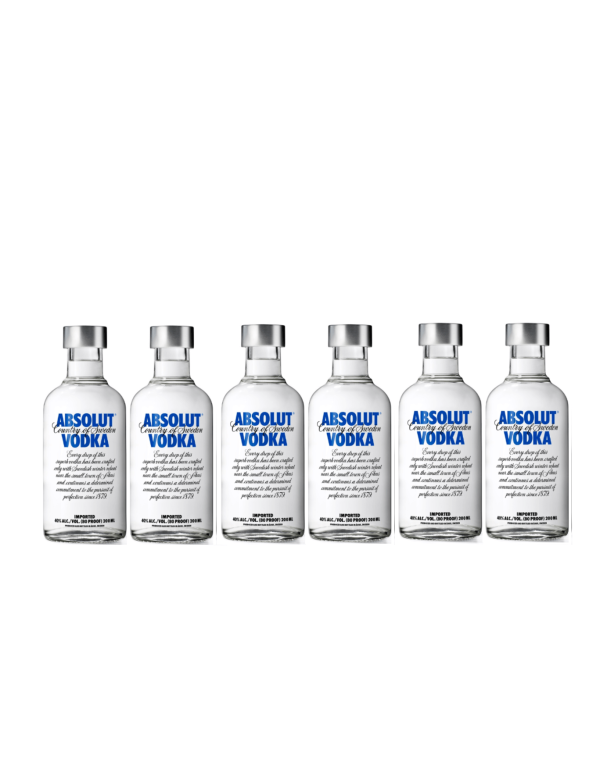 Kit 6 Miniaturas de Vodka Absolut - 200ml