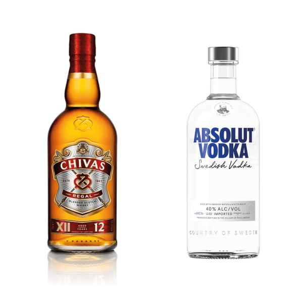 Whisky Chivas Regal 12 Anos  + Vodka Absolut Regular