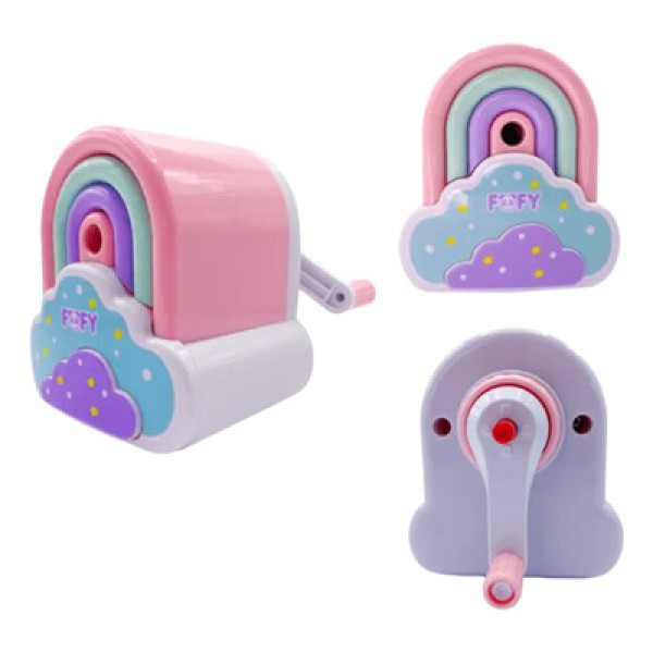 Encontraproduto.com.br - APONTADOR DE MESA ARCO-ÍRIS LÁPIS REDONDOS HEXAGONAIS - FOFY