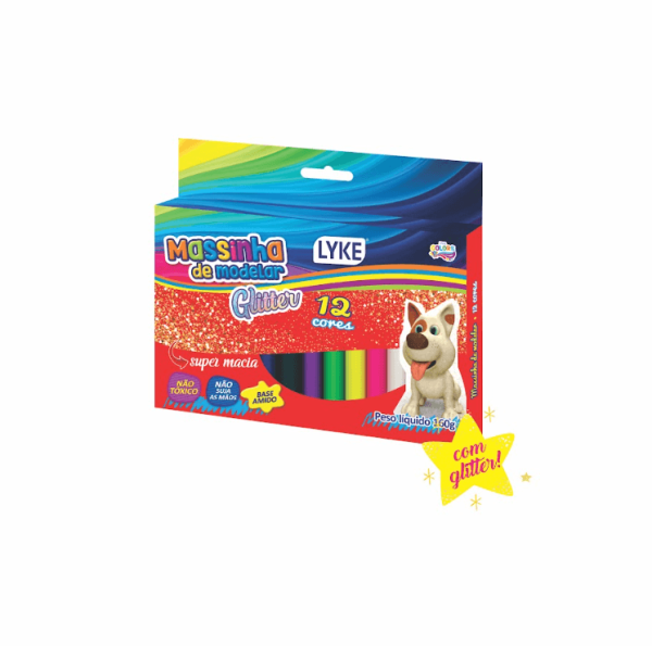 Encontraproduto.com.br - Massinha de Modelar 12 Cores 160g - LYKE