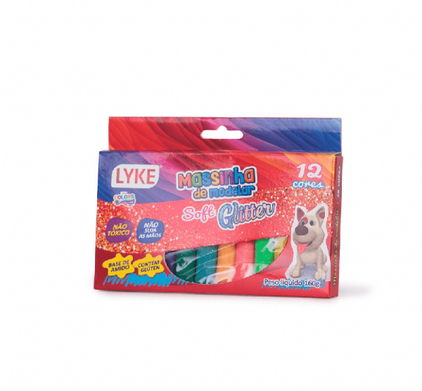 Encontraproduto.com.br - Massinha de Modelar 12 Cores 160g - LYKE