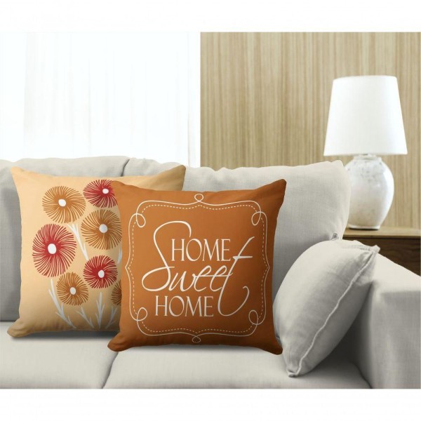 Encontraproduto.com.br - Kit 4 Capas De Almofadas Decorativas Terracota 45x45cm zíper