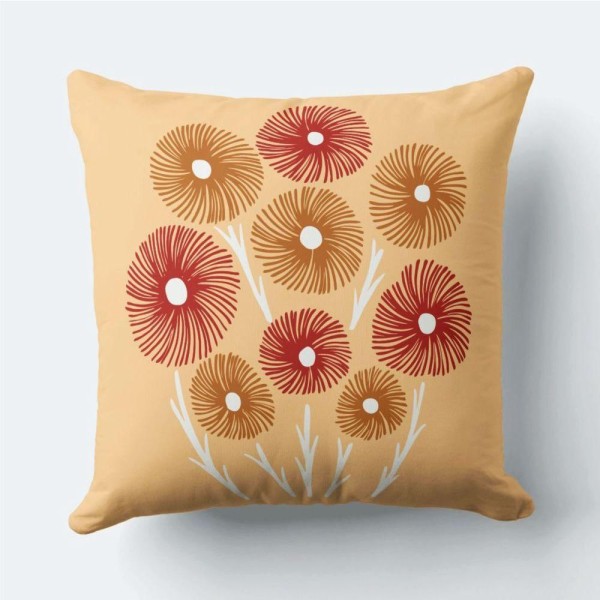 Encontraproduto.com.br - Kit 4 Capas De Almofadas Decorativas Terracota 45x45cm zíper
