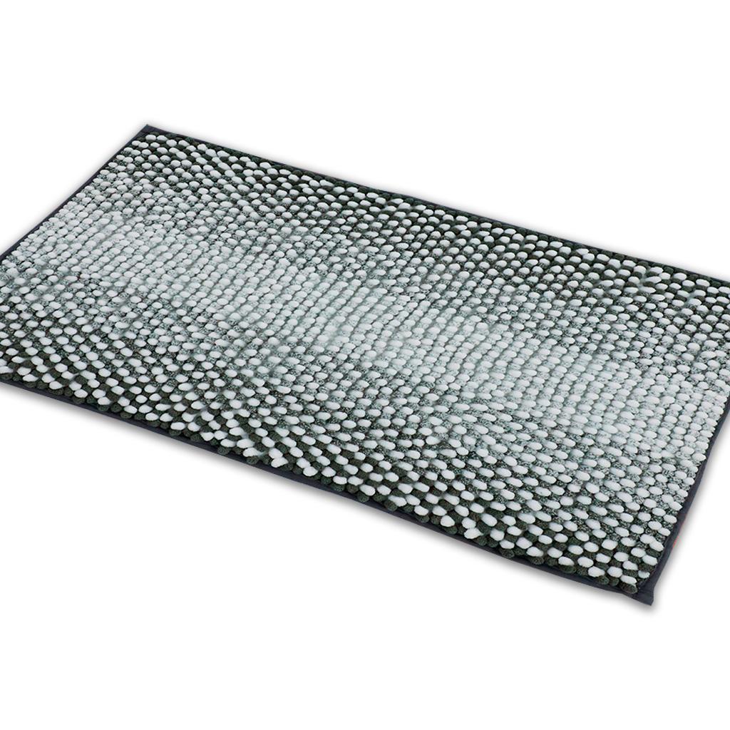 Encontraproduto.com.br - Tapete Para Banheiro 50x100cm Shaggy Degradê Chumbo 05002635CHUUNI Niazitex