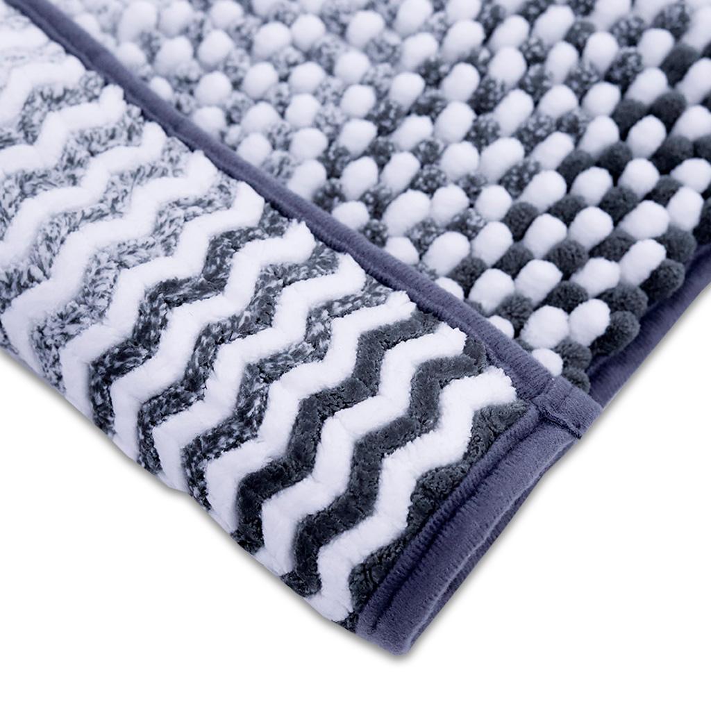 Encontraproduto.com.br - Tapete Para Banheiro 50x100cm Shaggy Degradê Chumbo 05002635CHUUNI Niazitex