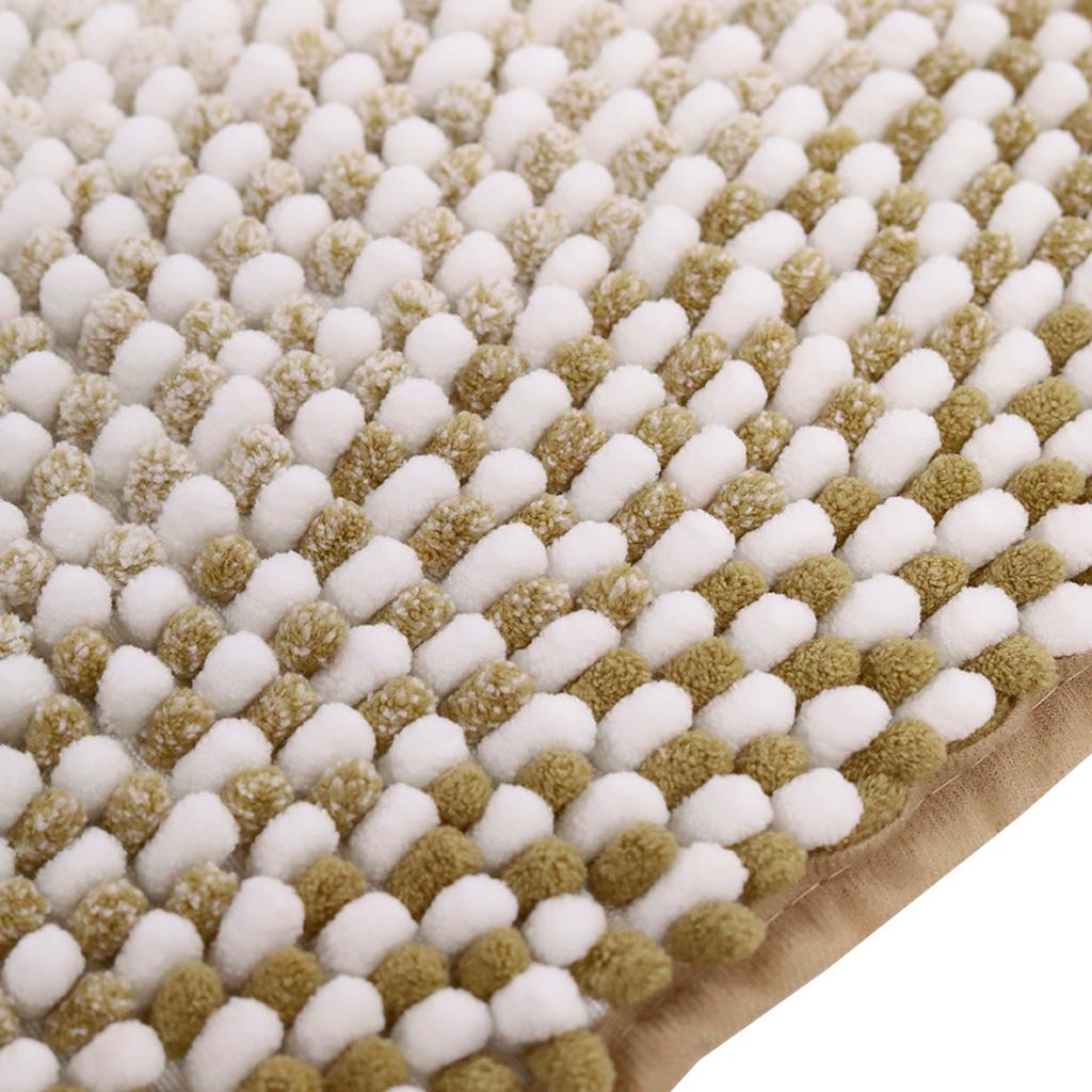 Encontraproduto.com.br - Tapete Para Banheiro 50x100cm Shaggy Degradê Kaki 05002635KAKUNI Niazitex