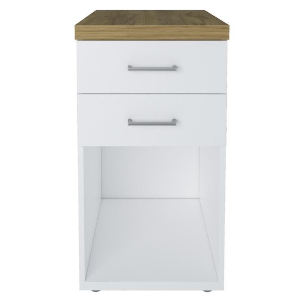 Encontraproduto.com.br - Conjunto Escritório Completo Kiel Olmo Branco