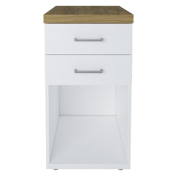 Encontraproduto.com.br - Conjunto Escritório Completo Kiel Olmo Branco