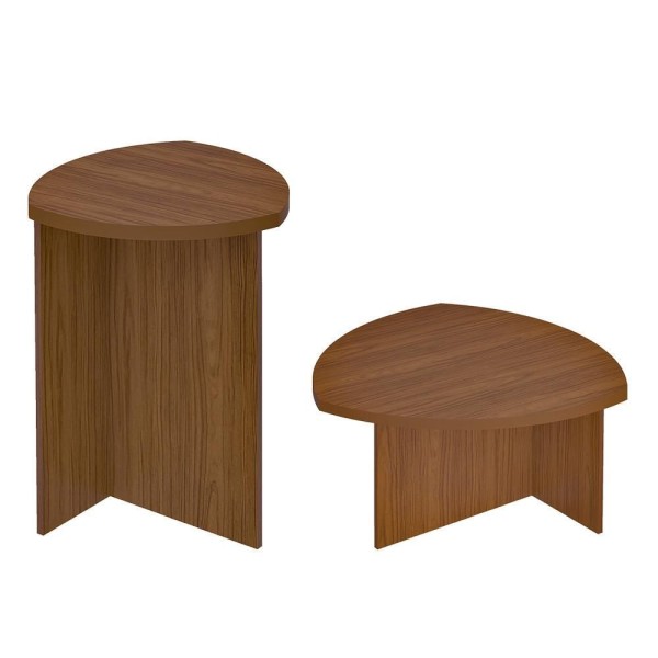 Encontraproduto.com.br - Conjunto Mesa De Centro E Mesa De Apoio Sydney Cedro