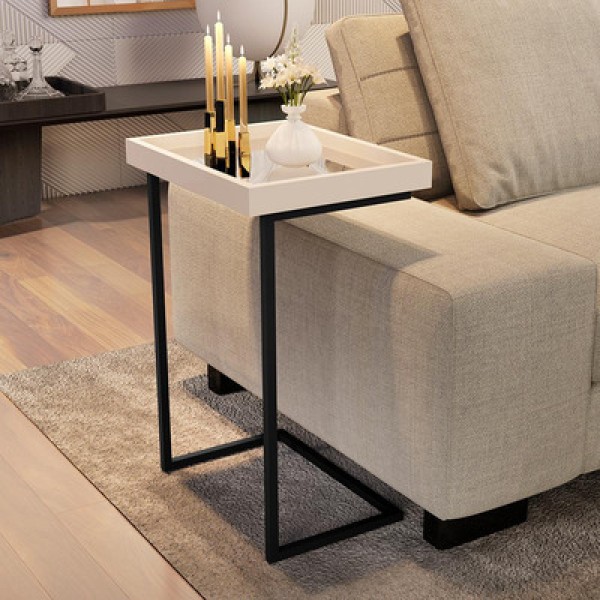 Encontraproduto.com.br - Mesa De Apoio Reggio Perola Pe Preto