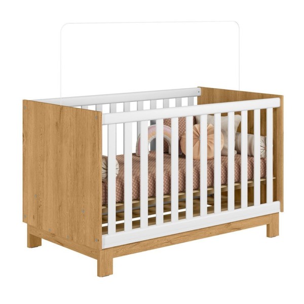 Encontraproduto.com.br - Gaveteiro Com 4 Gavetas E Berço Irã Freijo Branco Acetinado