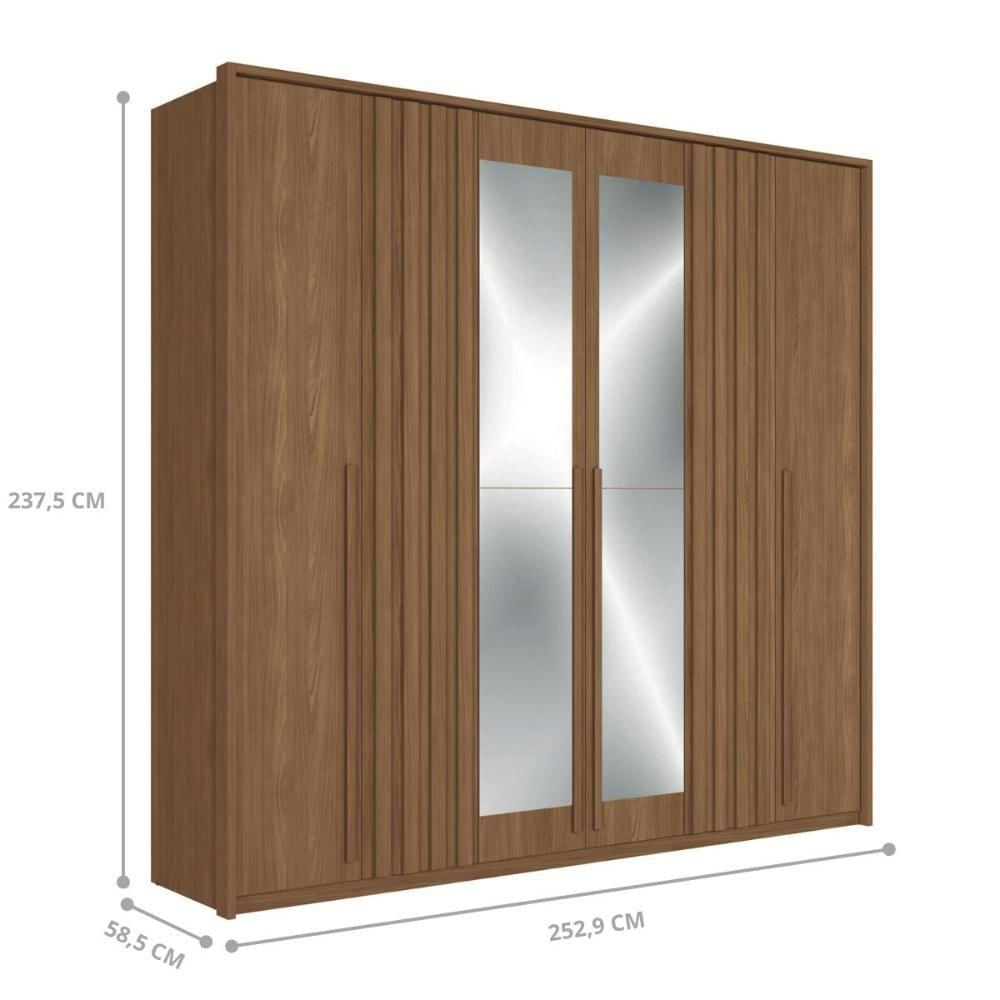 Encontraproduto.com.br - Conjunto Quarto Completo Com Espelho Sydney Jatoba