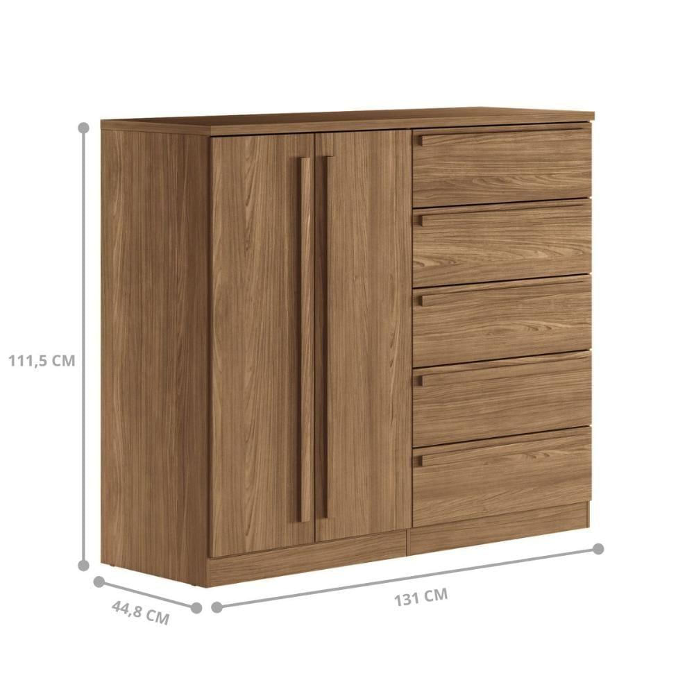 Encontraproduto.com.br - Conjunto Quarto Completo Com Espelho Sydney Jatoba