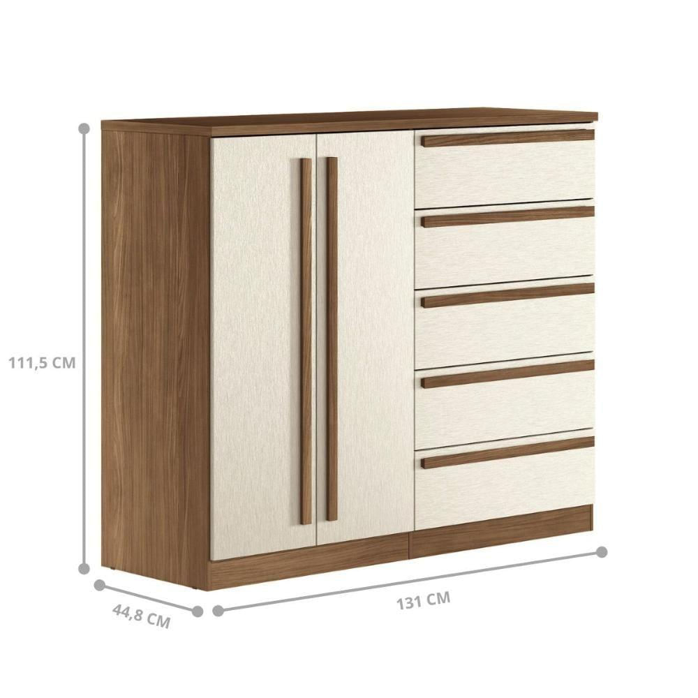 Encontraproduto.com.br - Conjunto Quarto Completo Roma Jatoba Areia