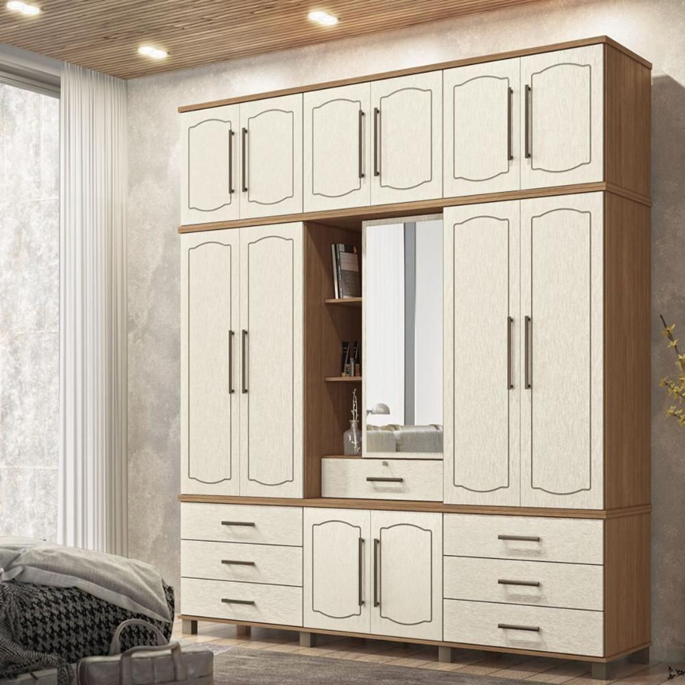 Encontraproduto.com.br - Conjunto Quarto Completo Roma Jatoba Areia
