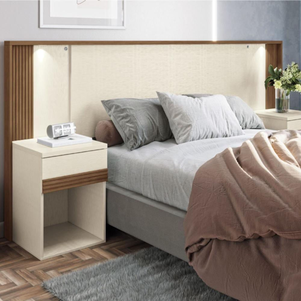 Encontraproduto.com.br - Conjunto Quarto Completo Frankfurt Jatoba Areia
