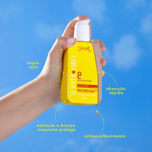 Encontraproduto.com.br - Skelt Instant Bronzer FPS 8 - Protetor Solar 170ml