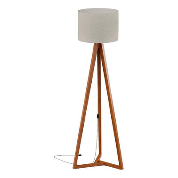 Encontraproduto.com.br - Luminária De Chão Rústica Com Cúpula Lyon Off White Nature