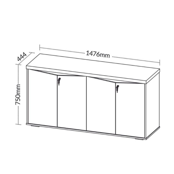 Encontraproduto.com.br - Balcão Com 2 Prateleiras E 4 Portas Sérvia Freijó Branco