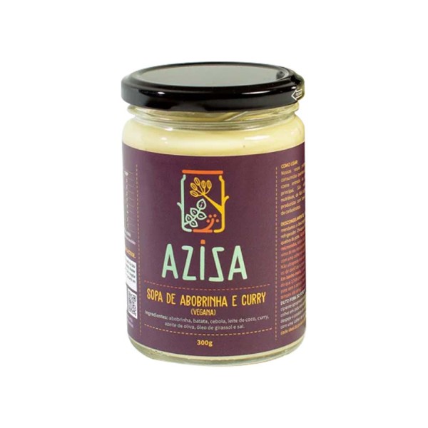 Sopa de Abobrinha e Curry Vegana 300g Aziza