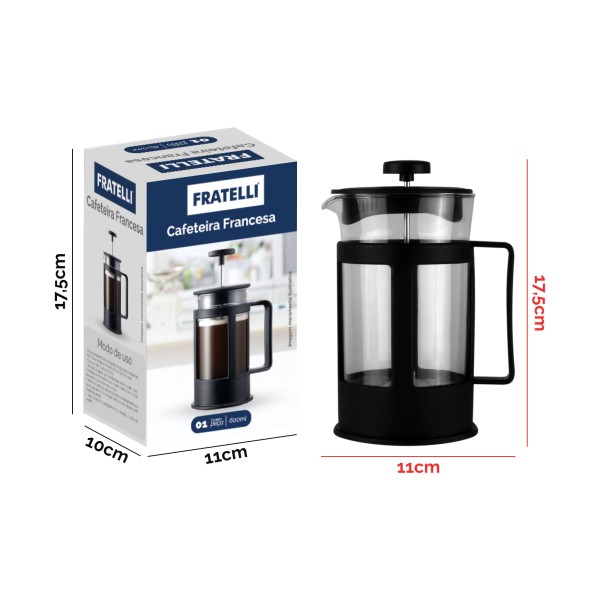 Cafeteira Francesa 600ML - EUROQUADROS