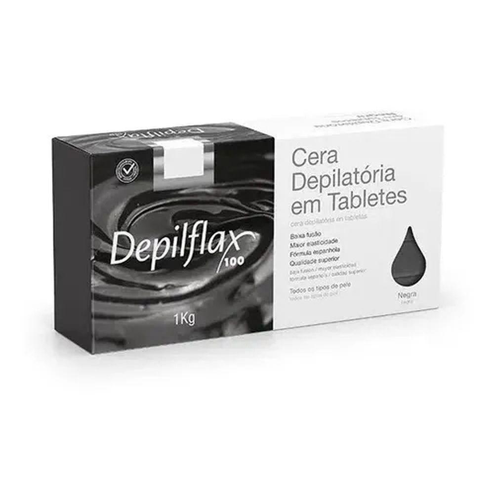Kit de 10 Ceras Quentes Depilatórias Negras - 1kg - Depilflax