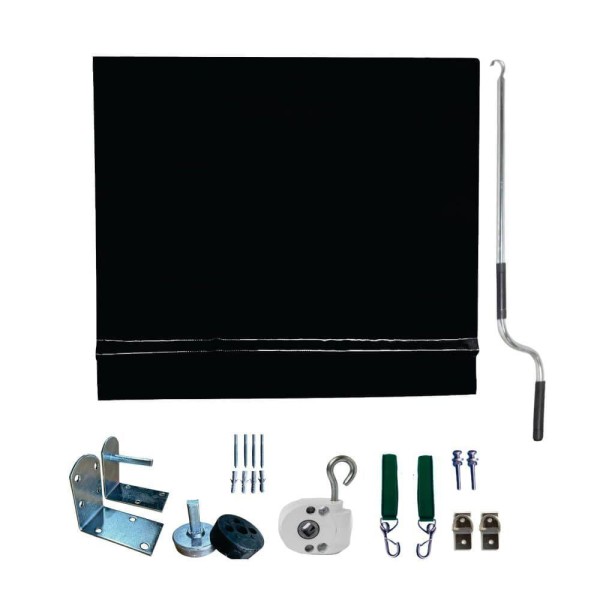Toldo Cortina Preto - 3,00m X 2,70m - Kit Completo