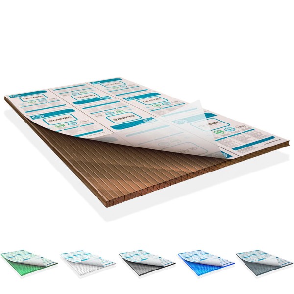 Encontraproduto.com.br - Policarbonato Alveolar Bronze 4mm - 2,10m x 6,00m - Glanze