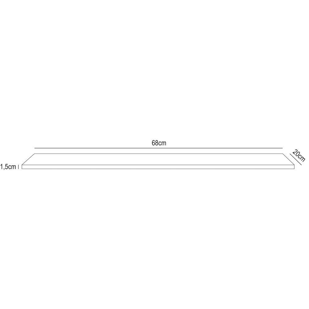 Encontraproduto.com.br - Prateleira Flutuante Para Banheiro com Suporte Invisível 68x20cm Yara Preto - Lumil
