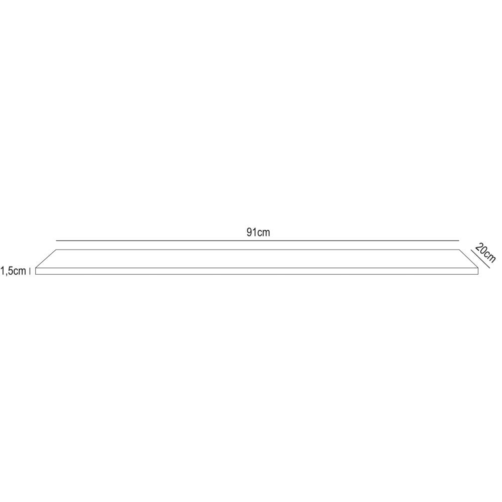 Encontraproduto.com.br - Prateleira Flutuante Quarto Adulto com Suporte Invisível 91x20cm Yara Branco - Lumil