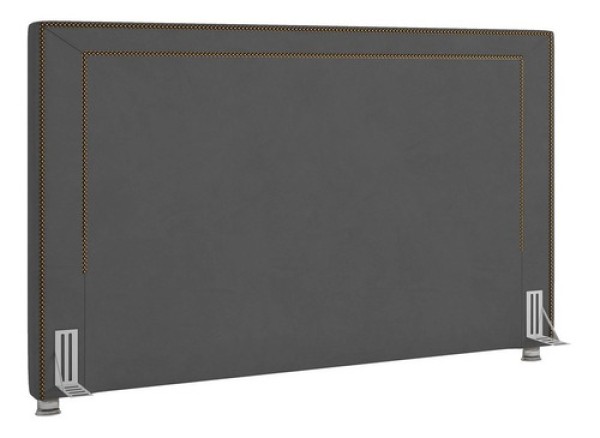 Cabeceira Casal King Cama Box 195cm Malva I02 Veludo Bege - Mpozenato