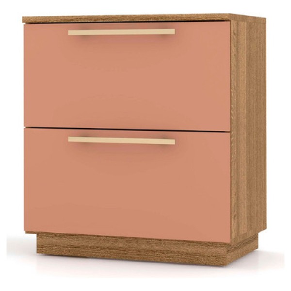 Encontraproduto.com.br - Mesa De Cabeceira 2 Gavetas 50cm Kit 2 Dubai Fendi - Vlr Móveis