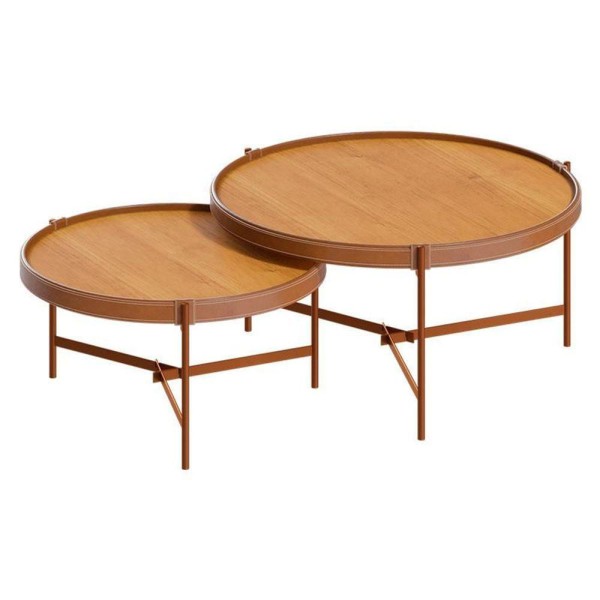 Kit Mesa De Centro Aqua Nature Cobre - Imcal