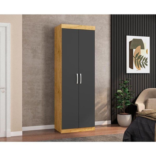 Encontraproduto.com.br - Armário Multiuso Ambiente Popy 6020 Freijó Carbono - Araplac