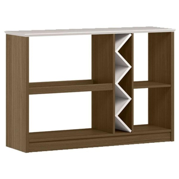 Encontraproduto.com.br - Cristaleira Vicenza Com Aparador Buffet Isis E Espelho Isadora Imbuia Off White - New Ceval