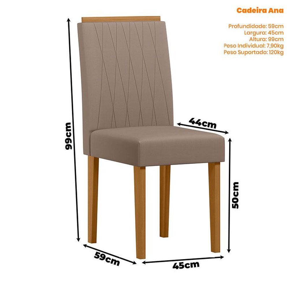 Encontraproduto.com.br - Mesa De Jantar Ambiente Anitta 160x90 Cm Com Vidro Ype Preto E 6 Cadeiras Ana Ype Veludo Marrom Rose - New Ceval