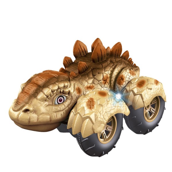 Carro controle remoto Toyng dinossauro que anda e tem luz - amarelo